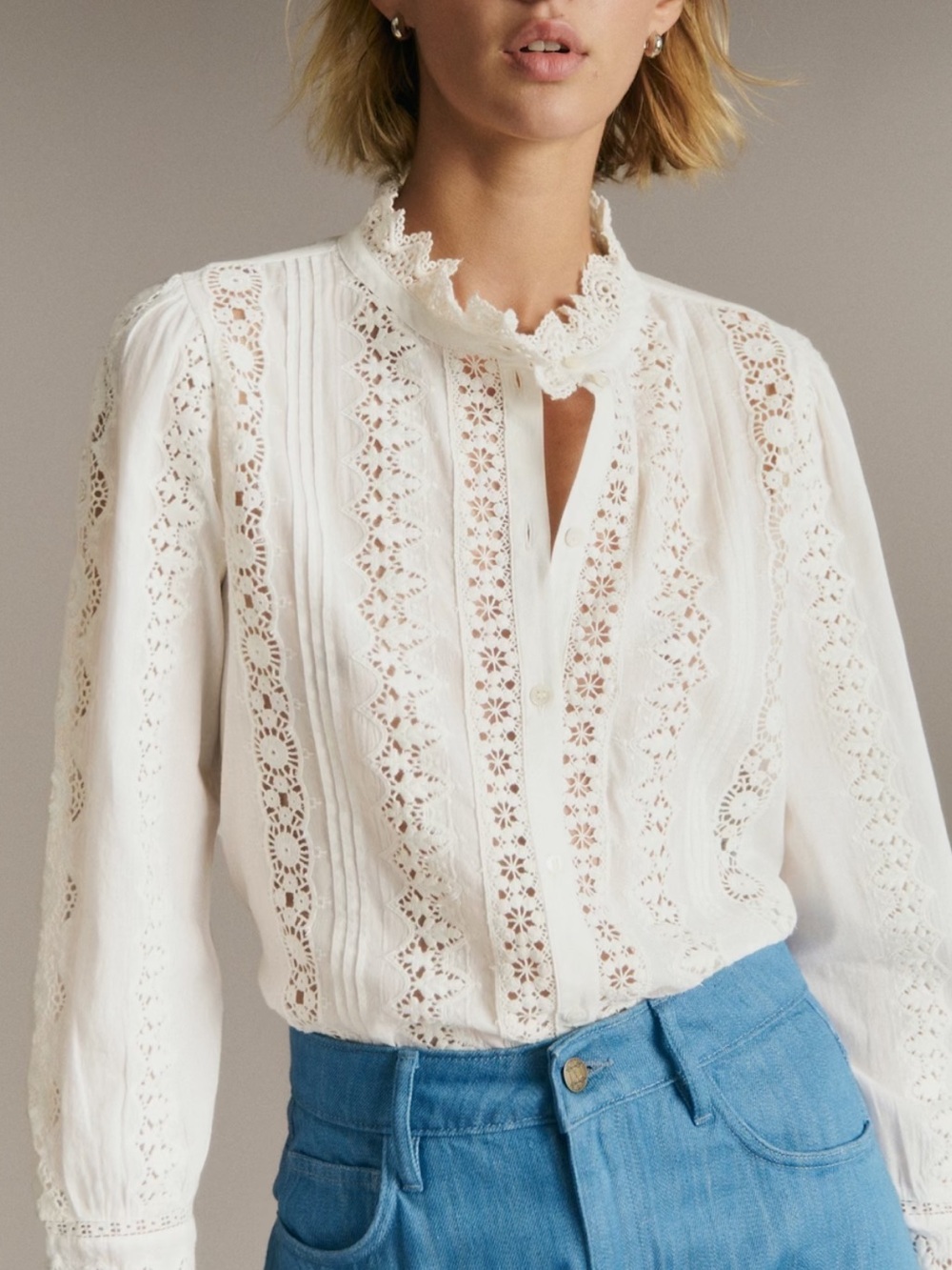 Sezane | Top | RYM Shirt Ecru - Picture 1 of 11